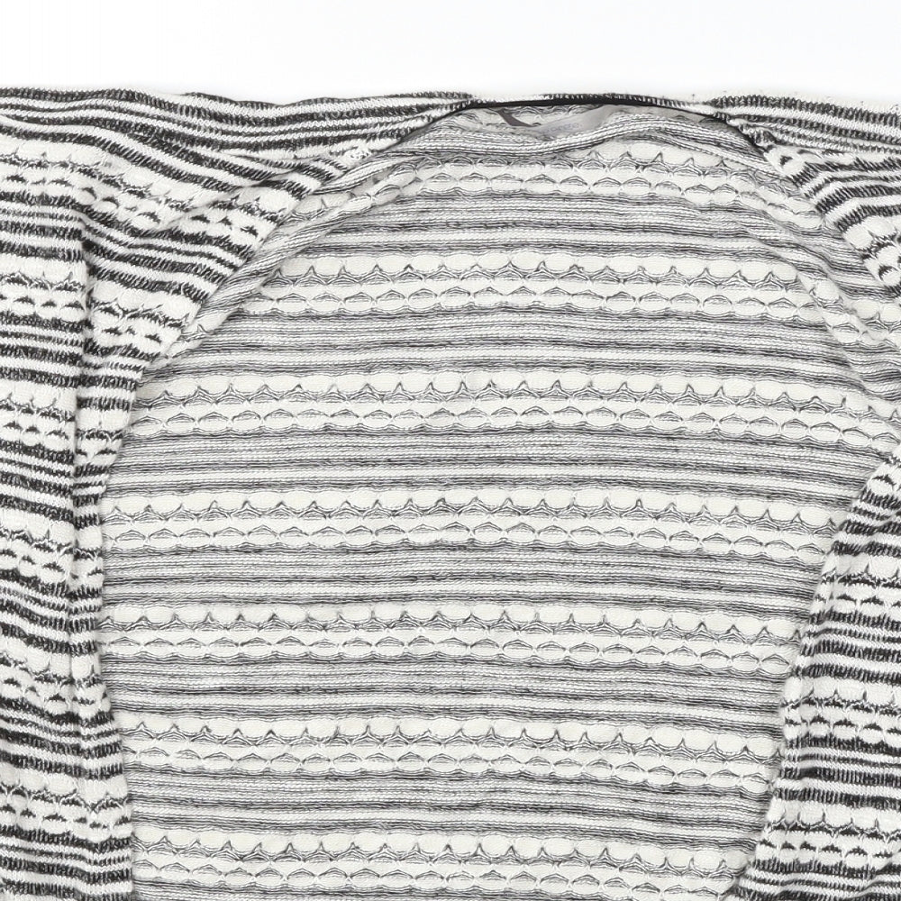 George Womens White Geometric  Shrug Jumper Size 8