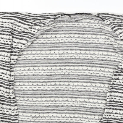 George Womens White Geometric  Shrug Jumper Size 8