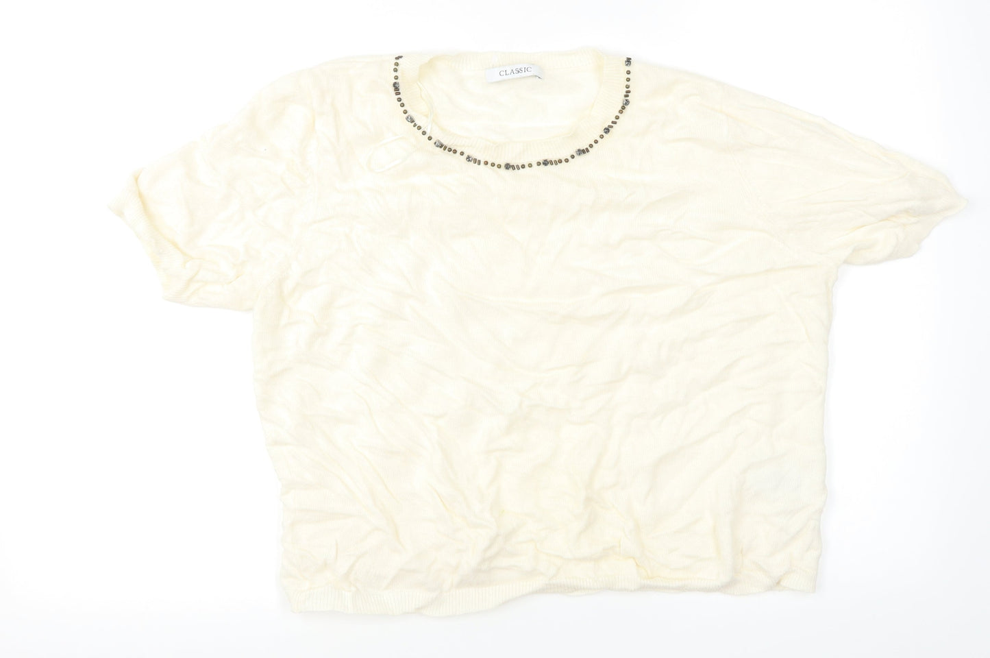 Womens UK Size 16 Classic White Basic T-Shirt