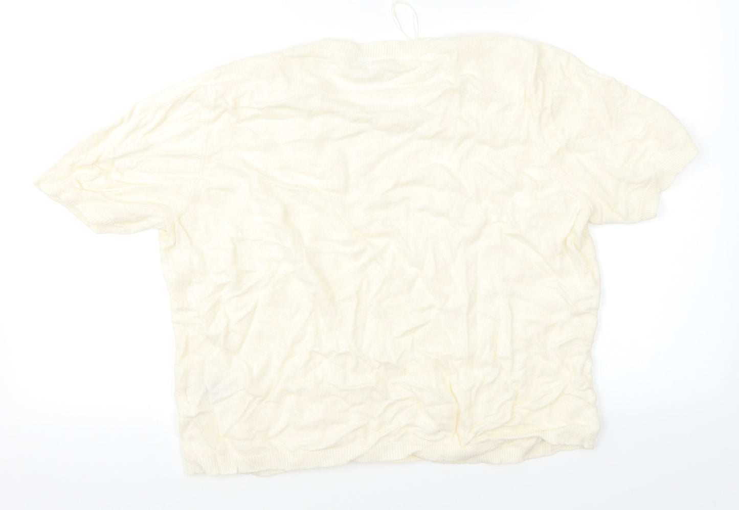 Womens UK Size 16 Classic White Basic T-Shirt