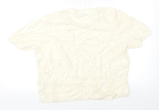 Womens UK Size 16 Classic White Basic T-Shirt