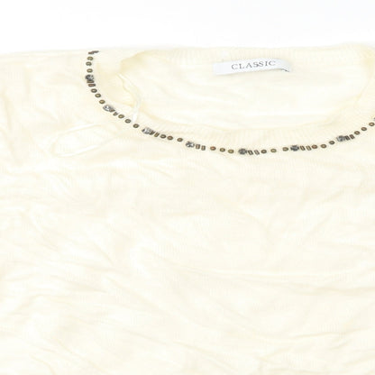 Womens UK Size 16 Classic White Basic T-Shirt