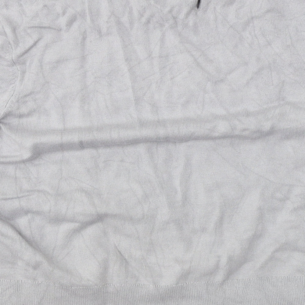 Womens UK Size XL Divided Grey Cropped T-Shirt