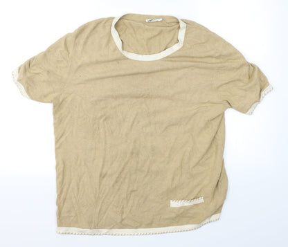 Womens UK Size 18 Gerry Weber Beige Basic T-Shirt