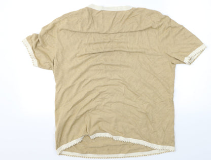 Womens UK Size 18 Gerry Weber Beige Basic T-Shirt