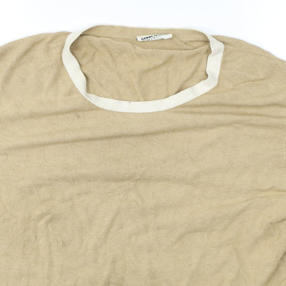 Womens UK Size 18 Gerry Weber Beige Basic T-Shirt
