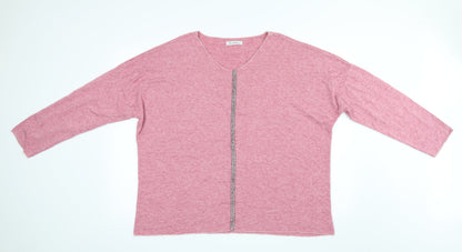 New Collection Womens Pink   Basic Blouse Size L