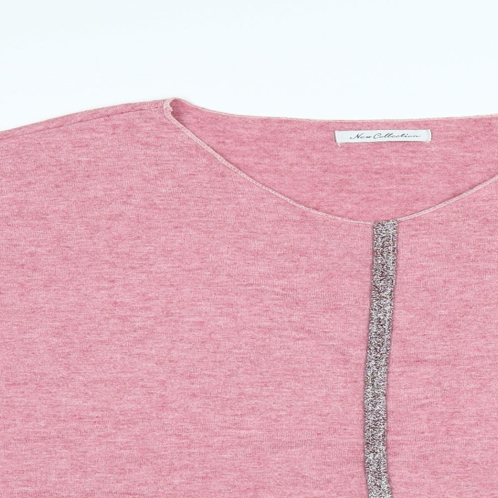 New Collection Womens Pink   Basic Blouse Size L