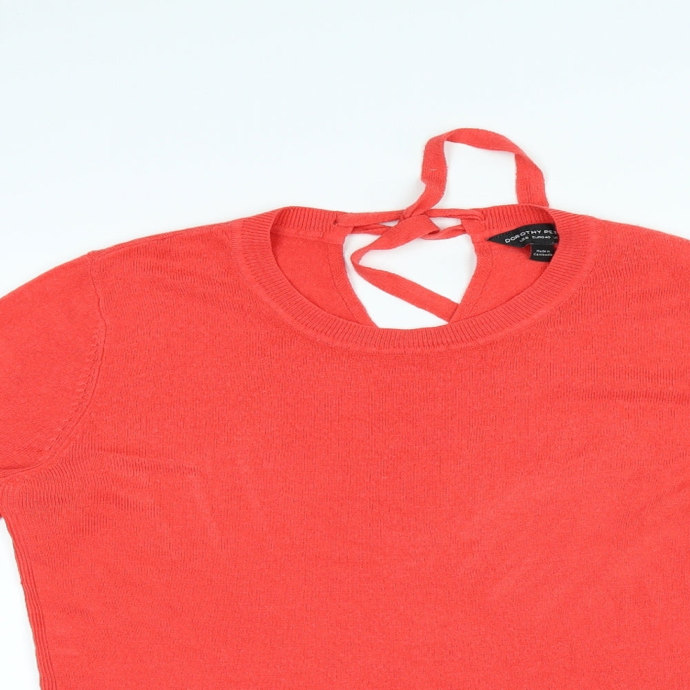 Womens UK Size 12 Dorothy Perkins Red Basic Blouse