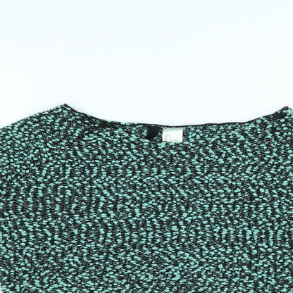 Womens UK Size S H&M Green Cropped Blouse