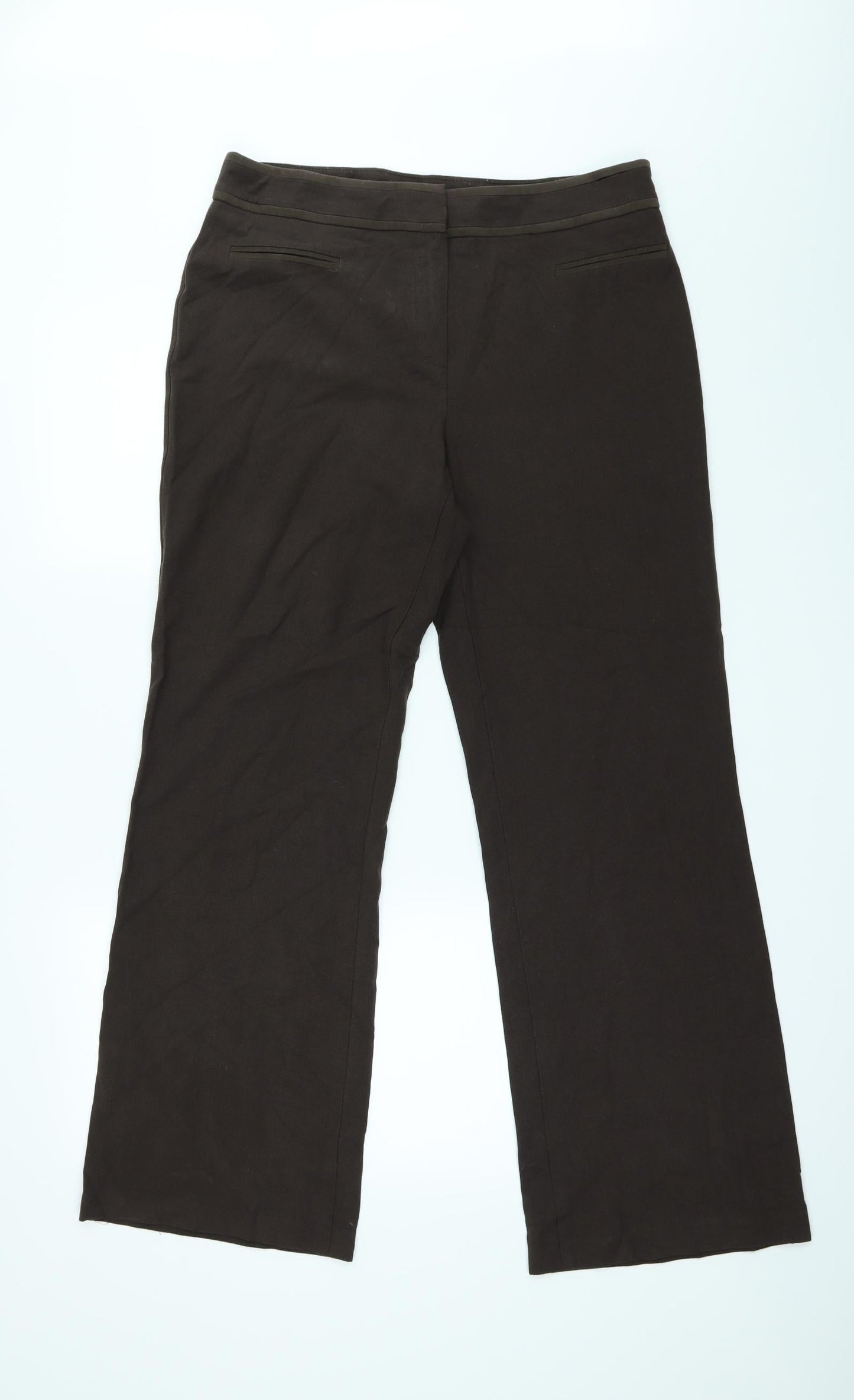 Womens UK Size 14 Marks and Spencer Regular Fit  Brown Trousers