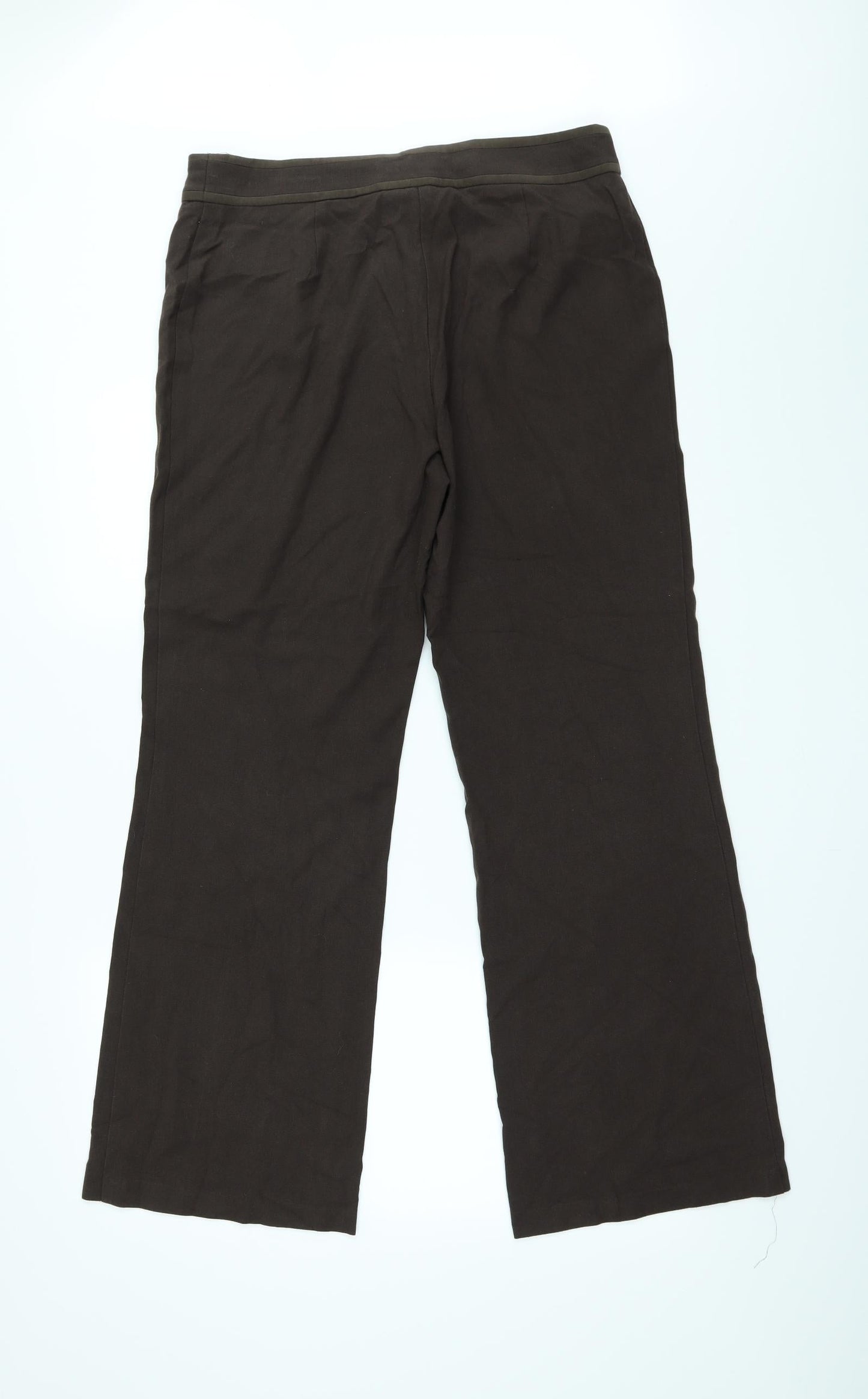 Womens UK Size 14 Marks and Spencer Regular Fit  Brown Trousers