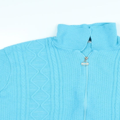 Glimpse Womens Blue   Cardigan Jumper Size 2XL