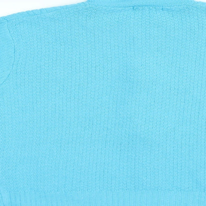 Glimpse Womens Blue   Cardigan Jumper Size 2XL