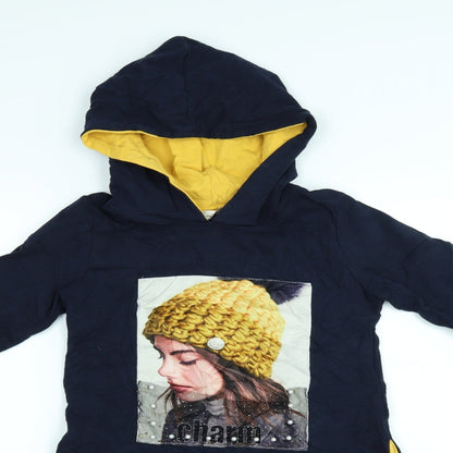 Barmy Girls Blue   Pullover Hoodie Size 8 Years