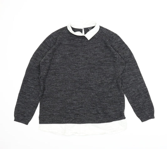 ESMARA Womens Grey   Basic Blouse Size M