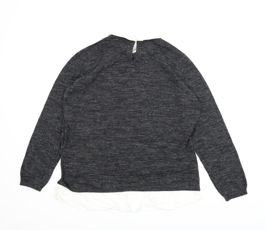 ESMARA Womens Grey   Basic Blouse Size M