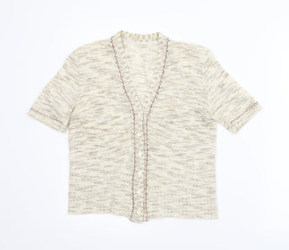 Preworn Womens Beige   Cardigan Jumper Size S