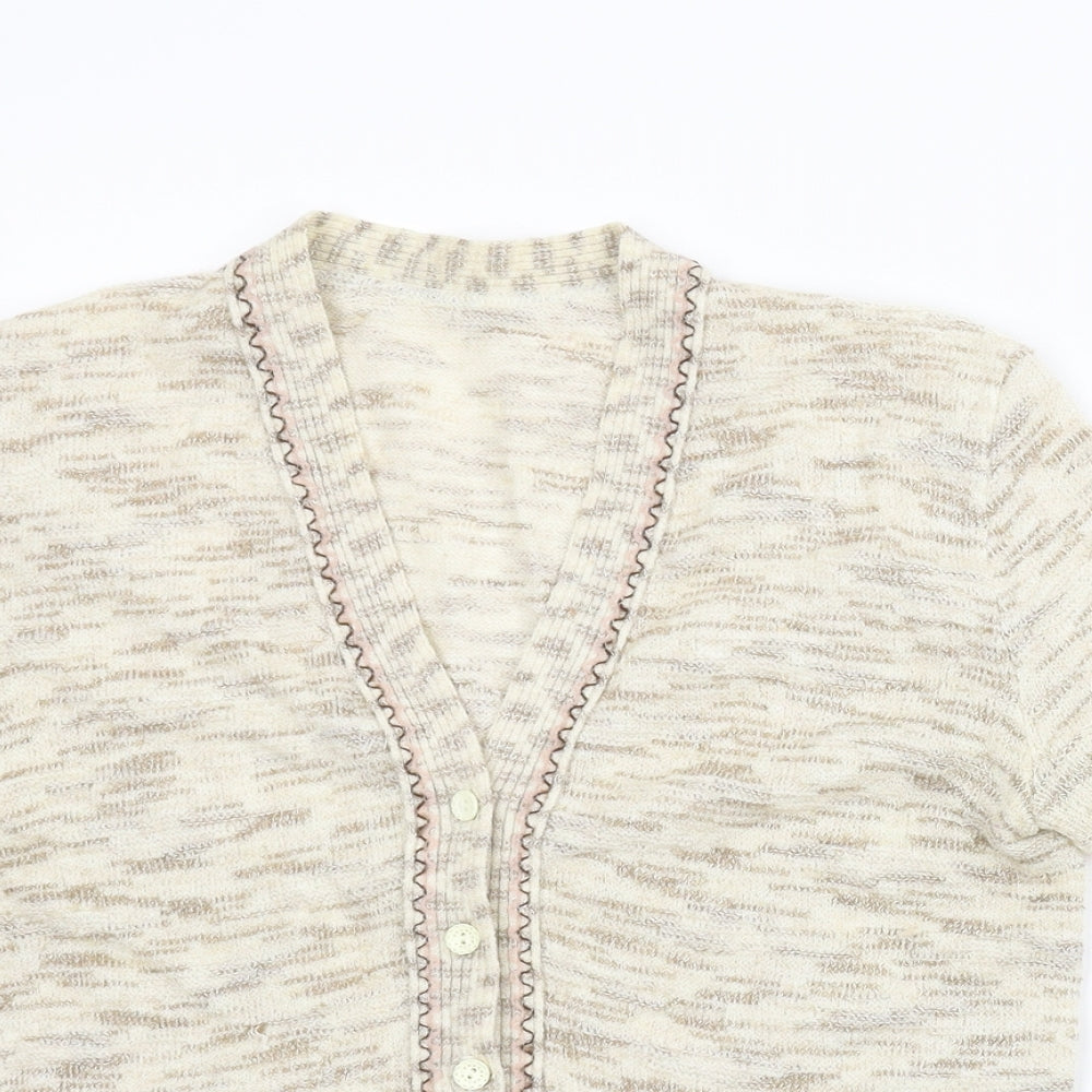 Preworn Womens Beige   Cardigan Jumper Size S