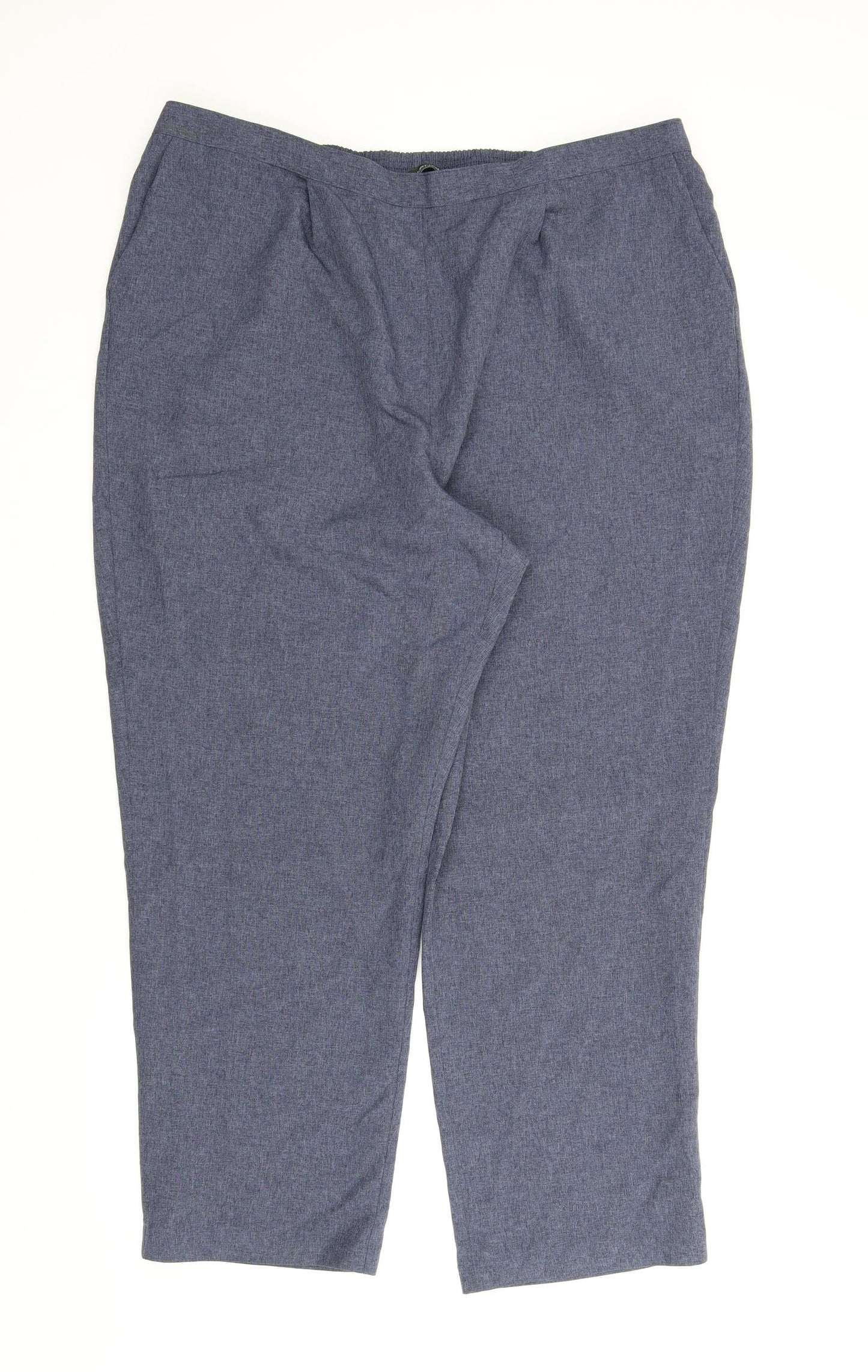Womens UK Size 22 Le Bon Marché Regular Fit Capri Blue Trousers
