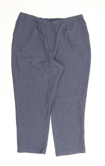Womens UK Size 22 Le Bon Marché Regular Fit Capri Blue Trousers