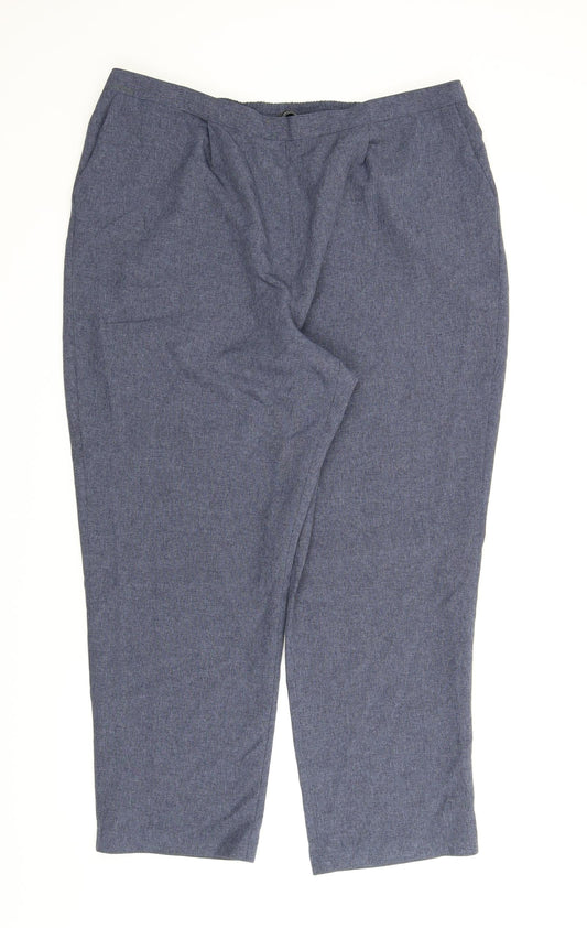 Womens UK Size 22 Le Bon Marché Regular Fit Capri Blue Trousers