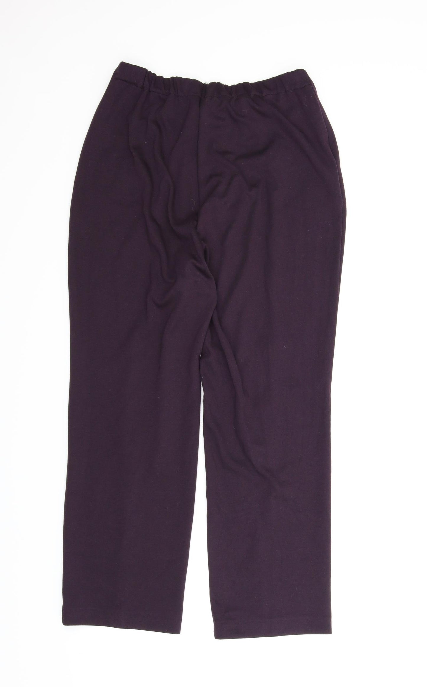 Womens UK Size 16 Preworn Regular Fit Capri Purple Trousers
