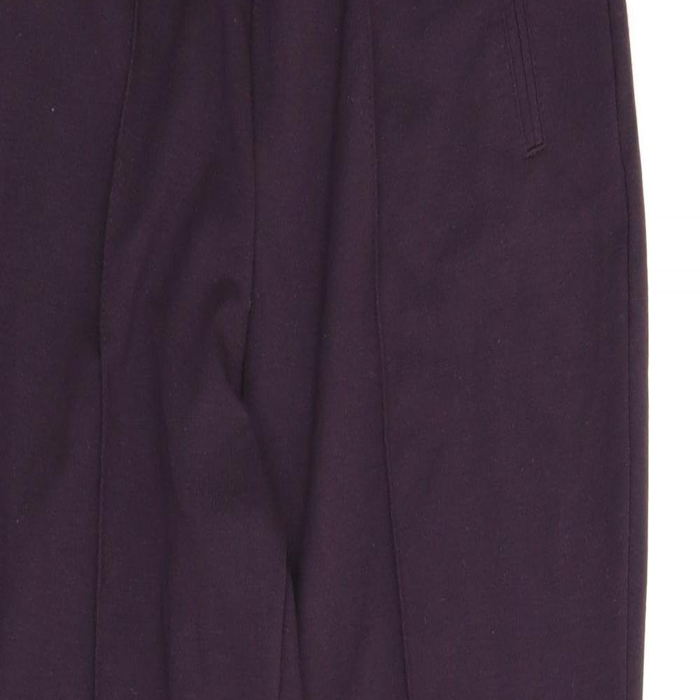 Womens UK Size 16 Preworn Regular Fit Capri Purple Trousers