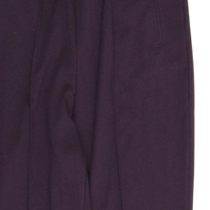 Womens UK Size 16 Preworn Regular Fit Capri Purple Trousers