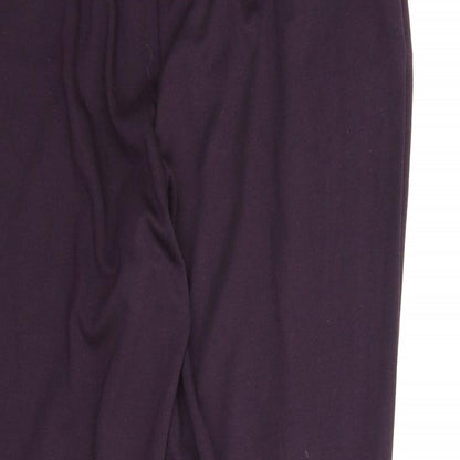 Womens UK Size 16 Preworn Regular Fit Capri Purple Trousers