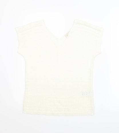 Per Una Womens White   Vest Jumper Size 10