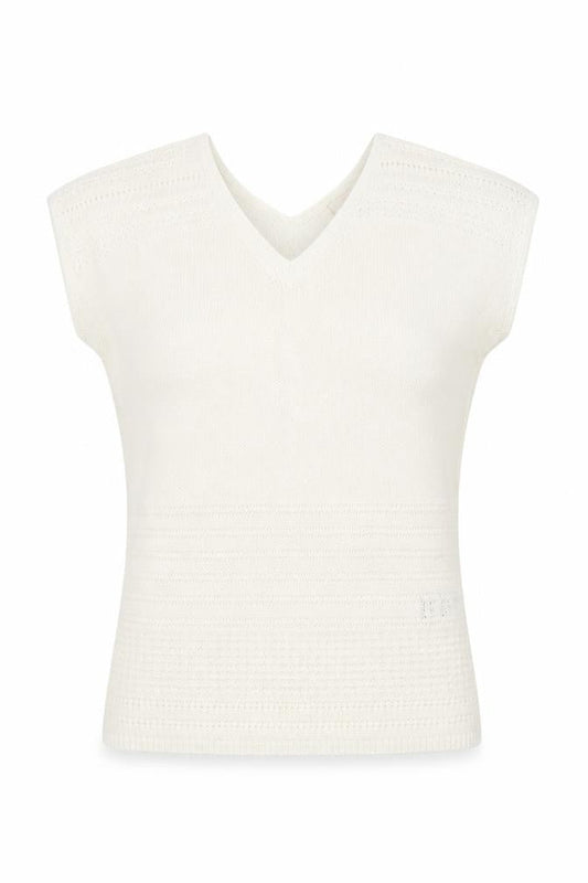 Per Una Womens White   Vest Jumper Size 10