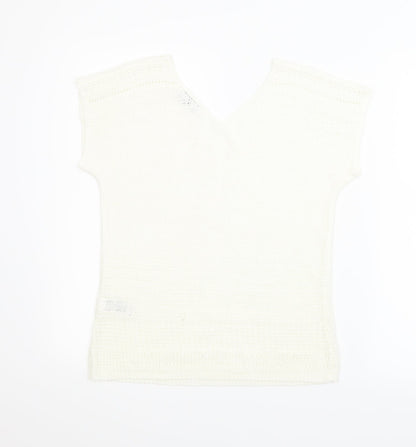 Per Una Womens White   Vest Jumper Size 10