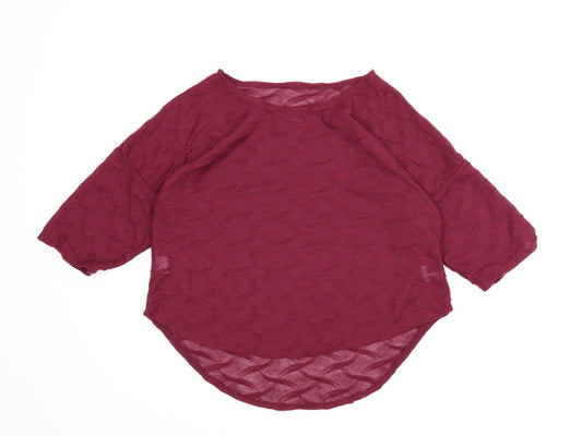 Womens UK Size 12 Preworn Purple Basic Blouse