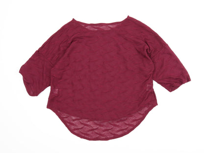 Womens UK Size 12 Preworn Purple Basic Blouse