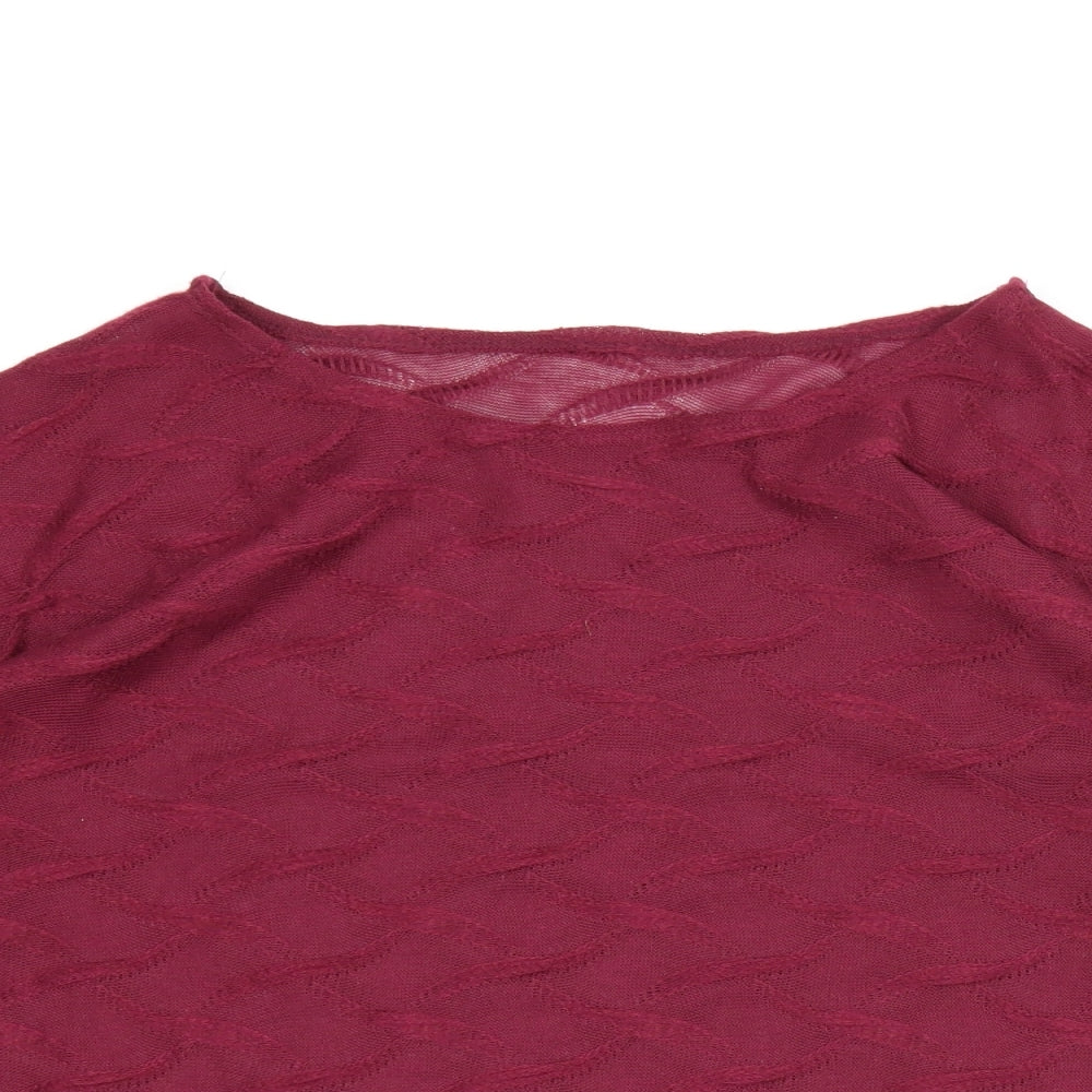 Womens UK Size 12 Preworn Purple Basic Blouse