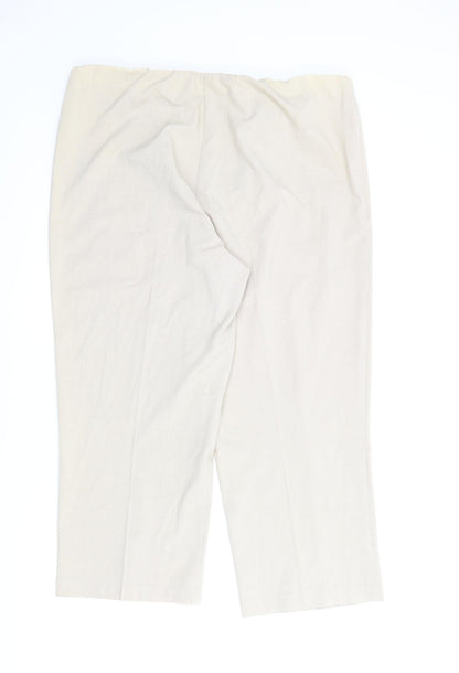 Classics Womens Beige   Pedal Pusher Trousers Size 20 L23.5 in
