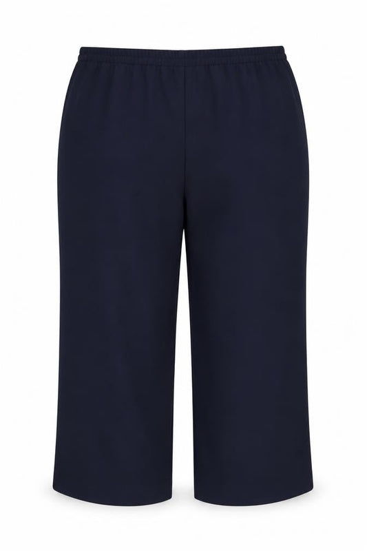 Womens UK Size 18 ELVI Regular Fit Capri Blue Trousers