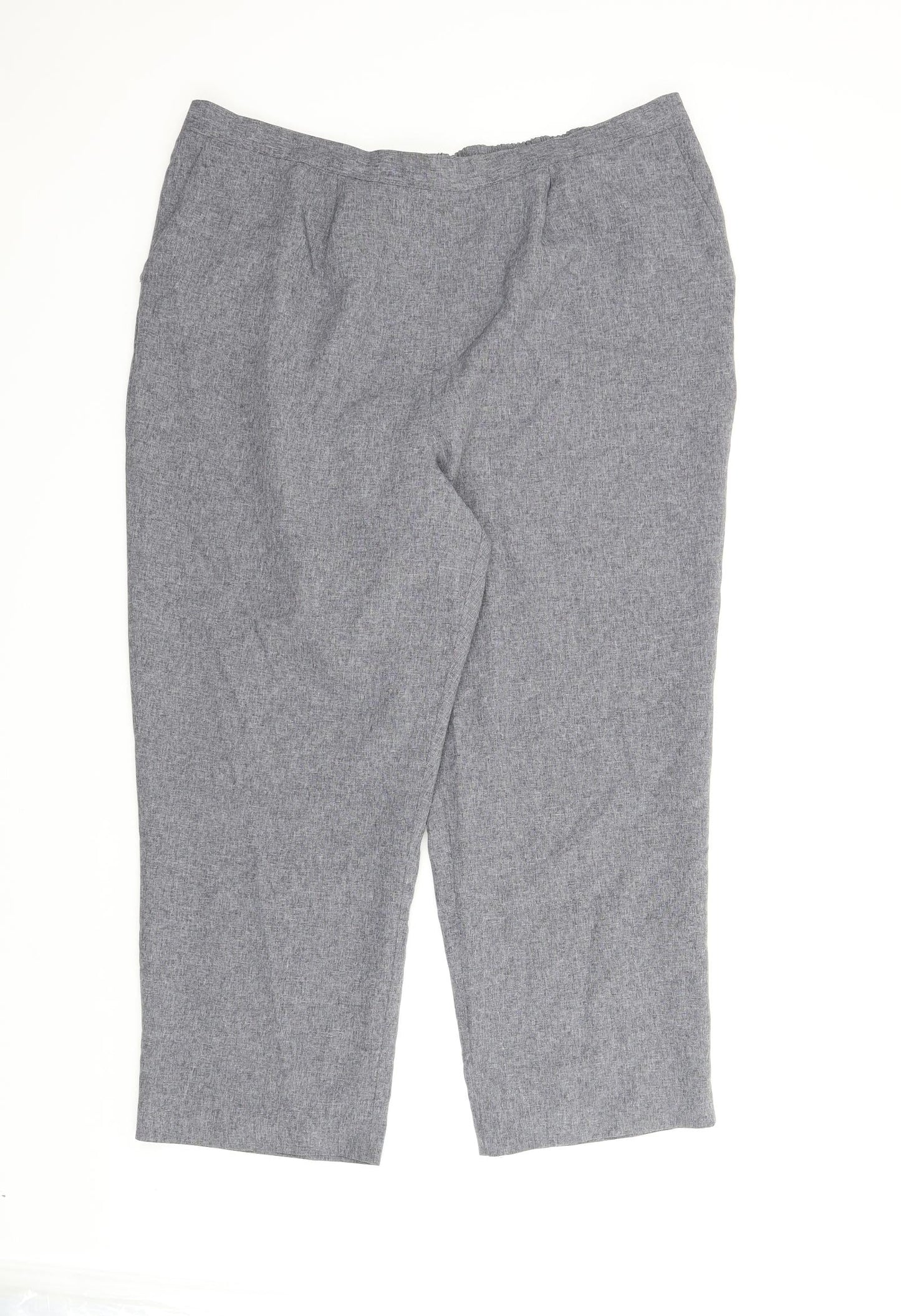 Womens UK Size 20 Le Bon Marché Regular Fit Capri Grey Trousers