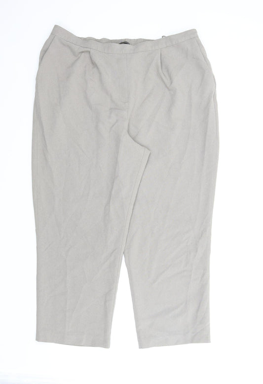 Womens UK Size 20 Le Bon Marché Regular Fit Capri Beige Trousers
