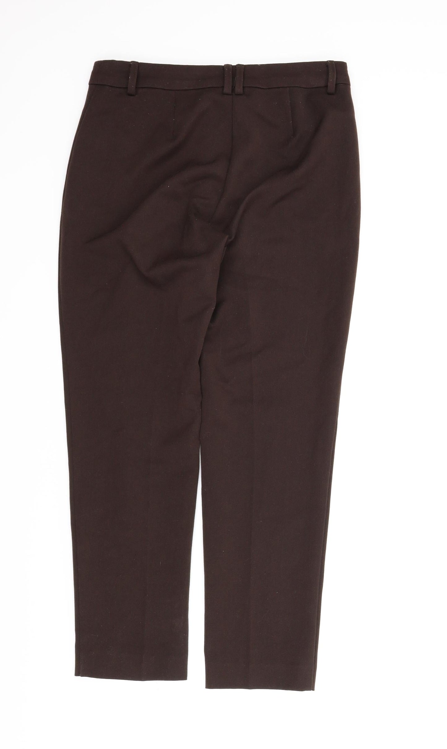 Womens UK Size 8 M&S Regular Fit Carpenter Brown Trousers