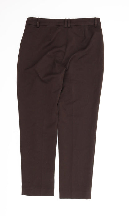 Womens UK Size 8 M&S Regular Fit Carpenter Brown Trousers
