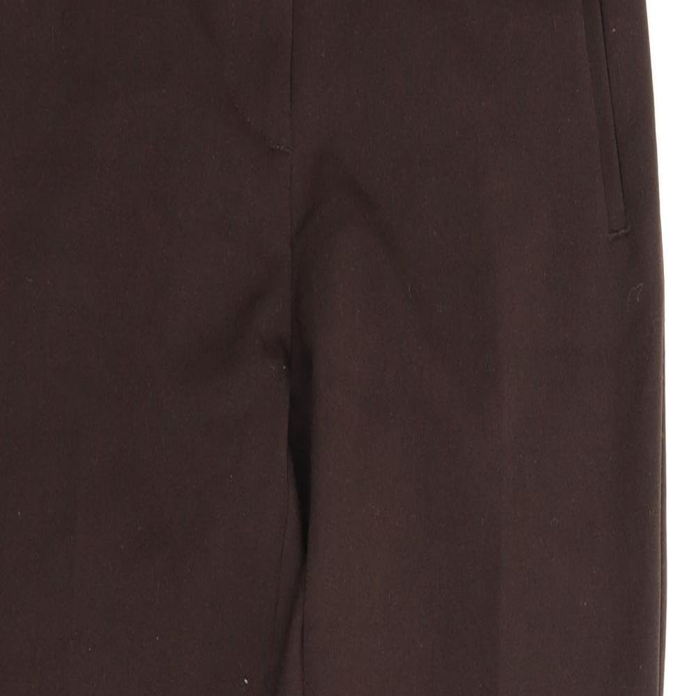 Womens UK Size 8 M&S Regular Fit Carpenter Brown Trousers