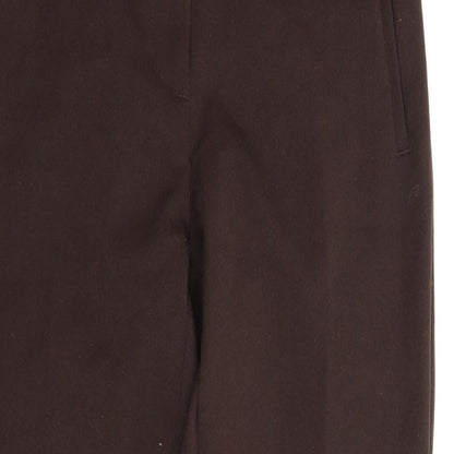 Womens UK Size 8 M&S Regular Fit Carpenter Brown Trousers