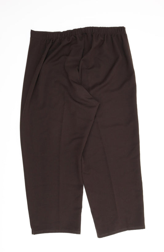 Womens UK Size 20 Saloos Regular Fit Carpenter Brown Trousers
