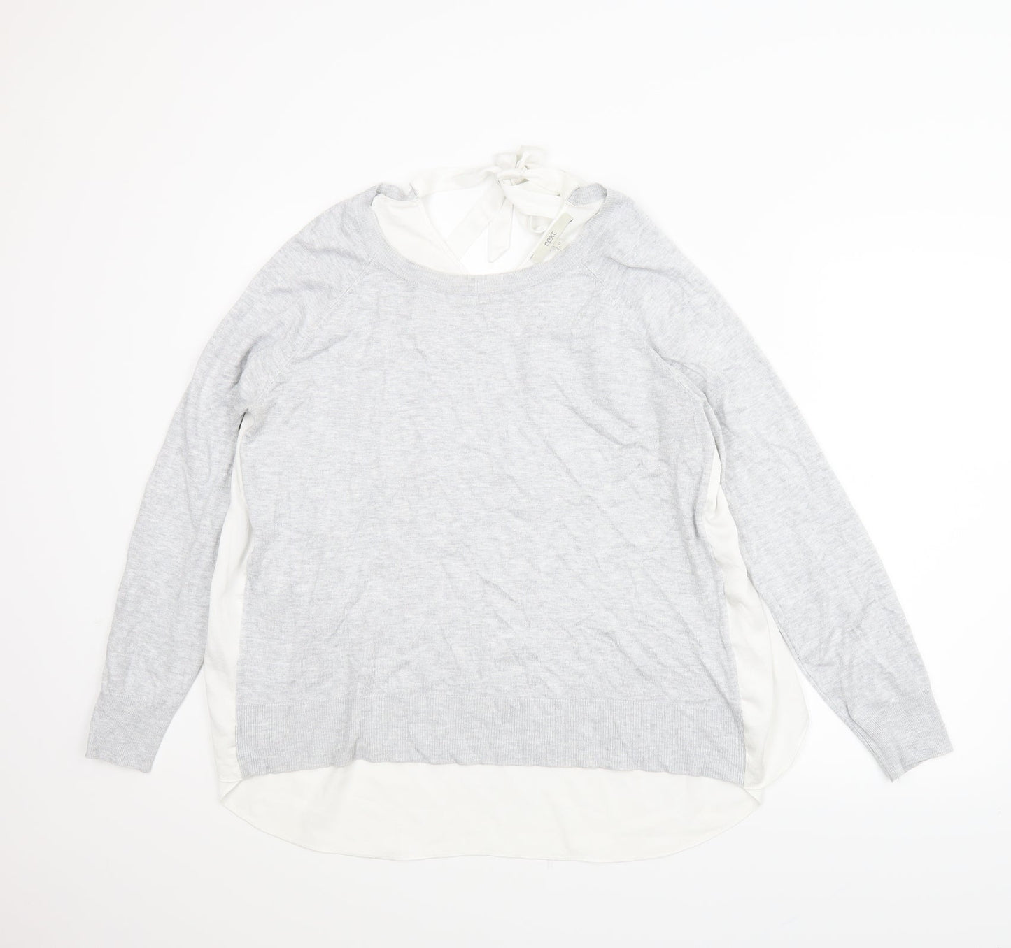 Womens UK Size 14 NEXT Grey Basic Blouse