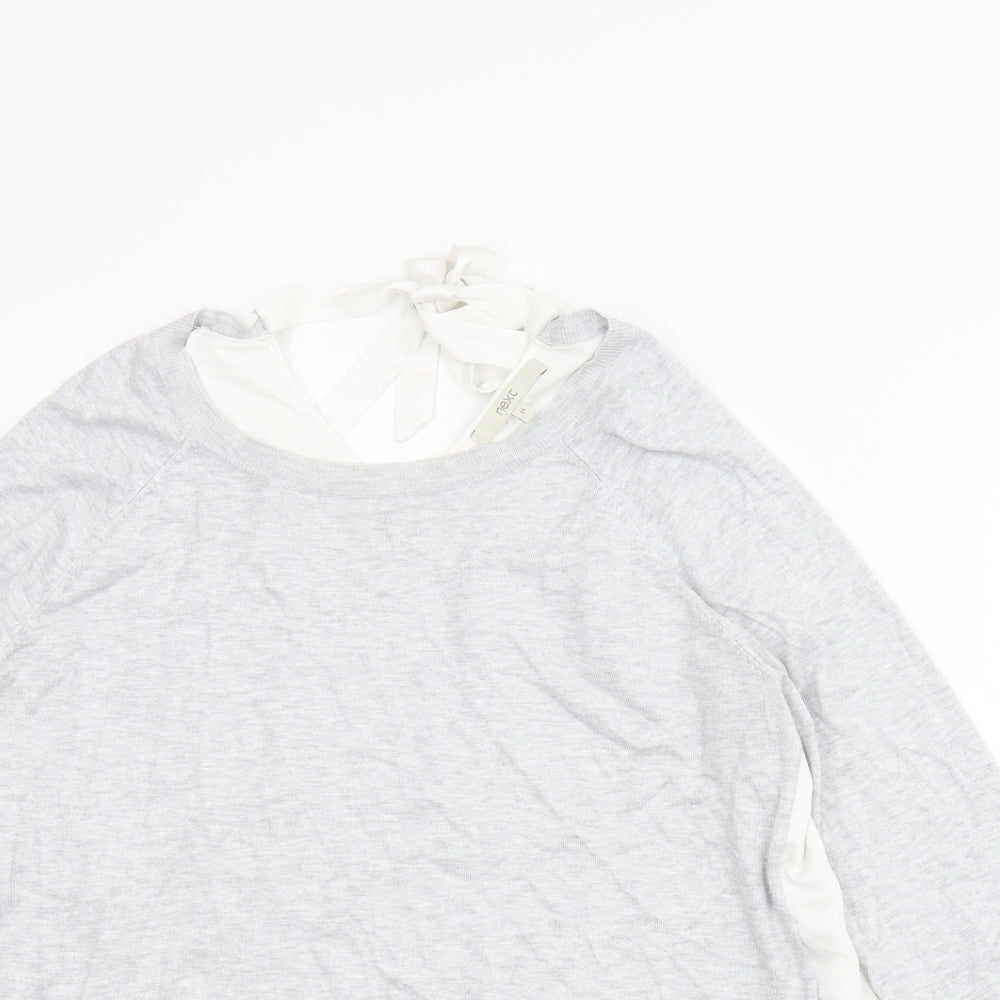 Womens UK Size 14 NEXT Grey Basic Blouse
