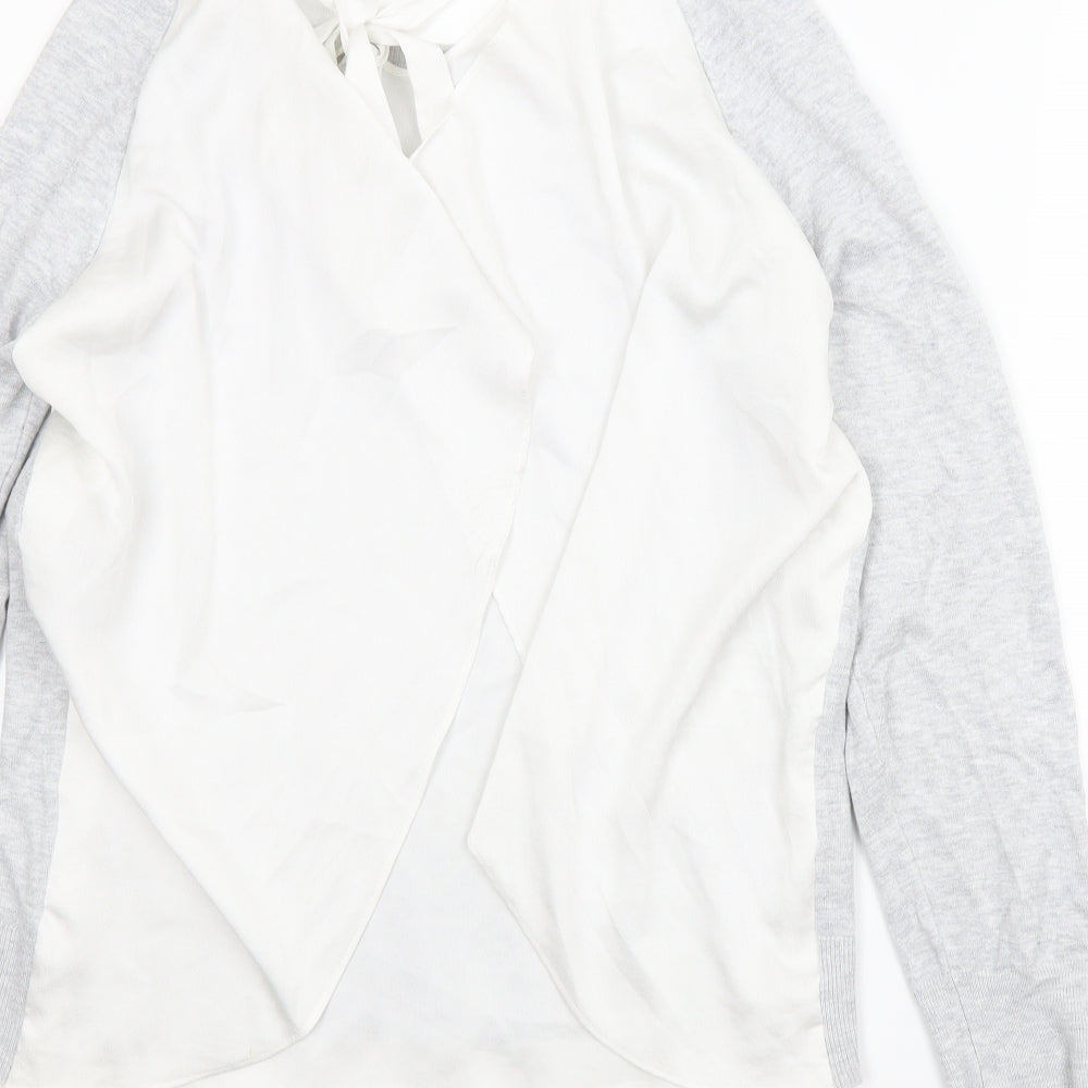 Womens UK Size 14 NEXT Grey Basic Blouse