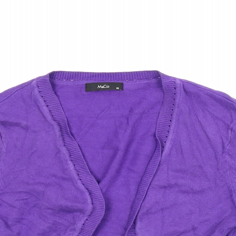 M&Co Girls Purple   Cardigan Jumper Size 10 Years  - Bolero