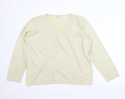 Le Bon Marché Womens Gold   Pullover Jumper Size L